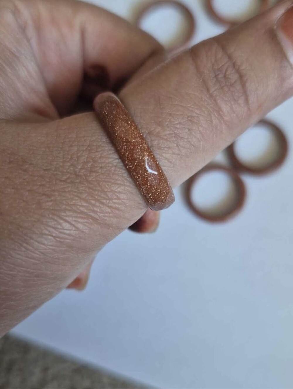 Ring Brown shimmery (Size Available - 9,10,11,12,14)